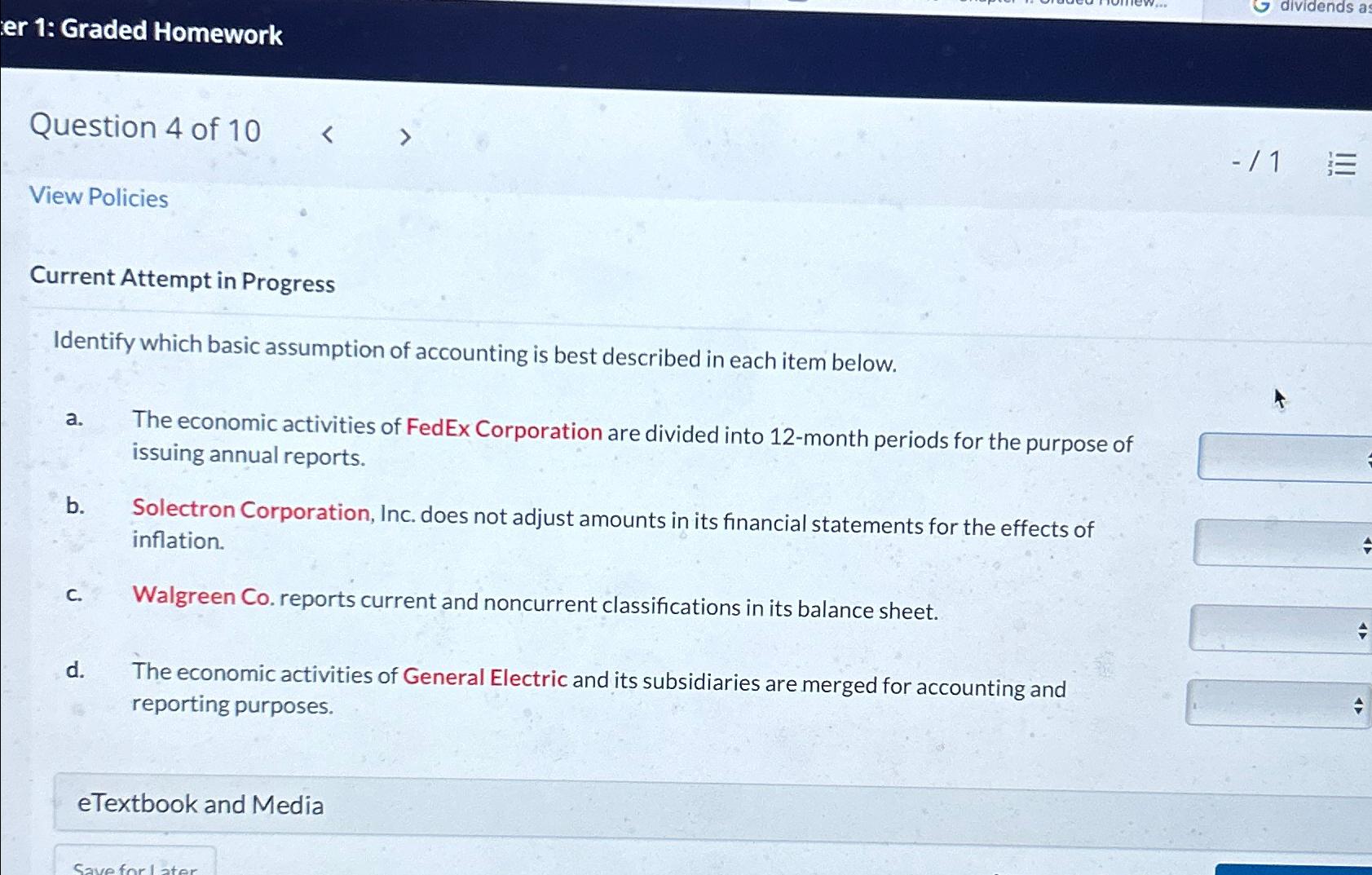  er 1: Graded Homework\ Question 4 of 10\ (-)/(1)\ View Policies\