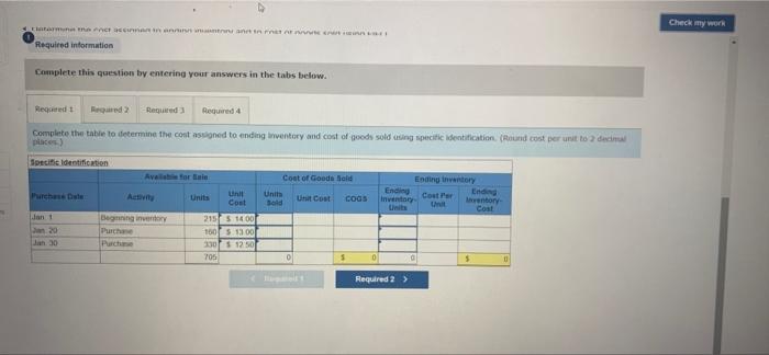 Laker Company reported the following January purchases and sales data for its