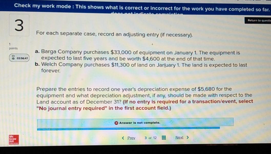Check my work mode: This shows what is correct or incorrect for