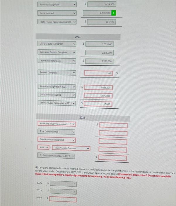 The building was completed by October 31, 2022. The annual contract costs