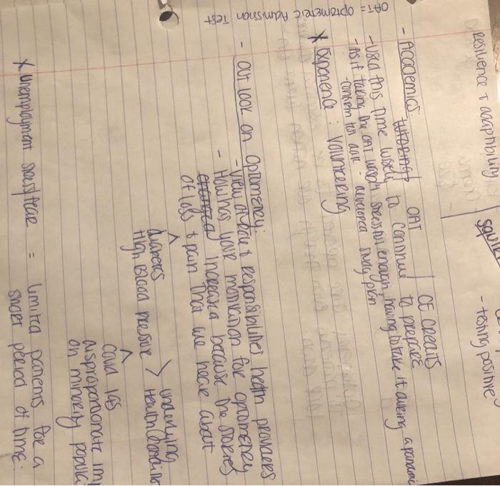 Resilience + adaptibility OAT Optometric Admission Test -testing positive~ - Academics tutoring