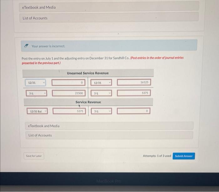 the adjusting entry on December 31 for Sandhill Co.. Sandhill uses the