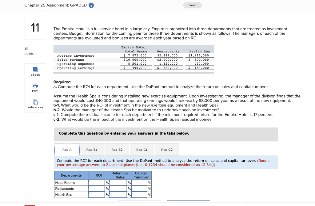 Chapter 25 Assignment: GRADED 10 11 points eBook Saved The Empire Hotel