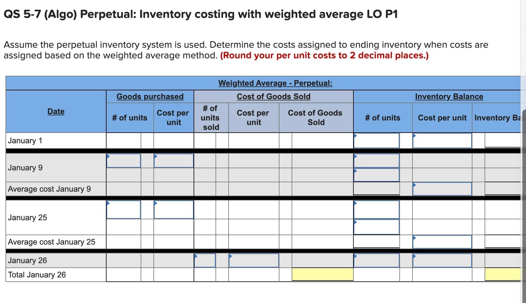 (5-7) [The following information applies to the questions displayed below.] A company