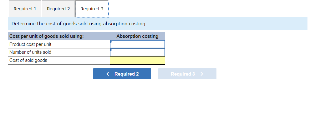 labor Variable overhead Fixed overhead Units produced Units sold $ 16 per