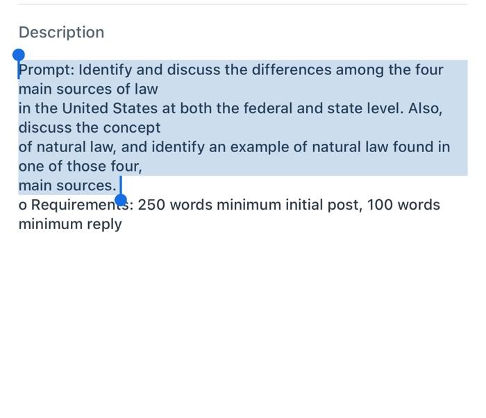 Description Prompt: Identify and discuss the differences among the four main sources