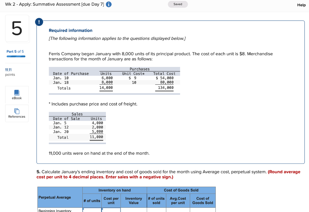 Wk 2 - Apply: Summative Assessment [due Day 7] 5 Part 5