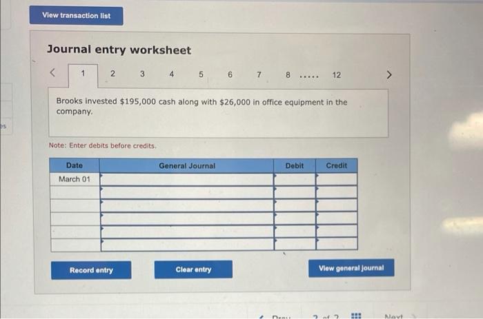 balance LO A1, P1 ts eBook Print eferences Denzel Brooks opened a