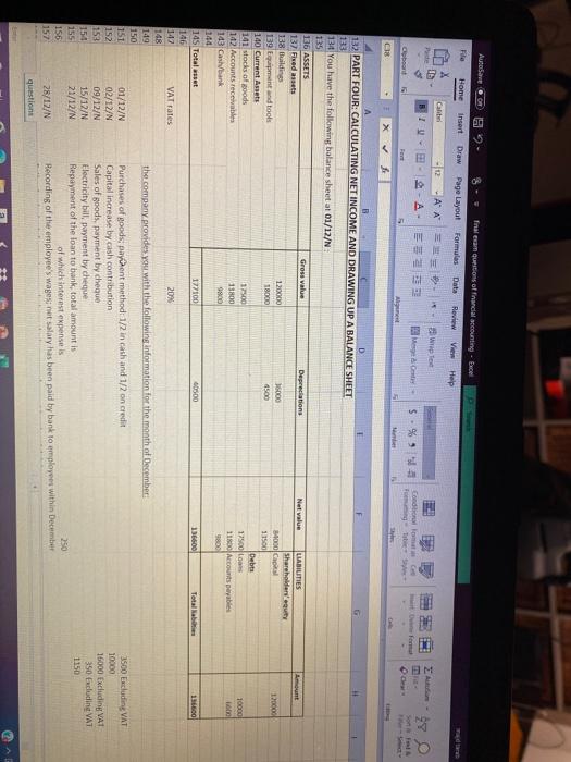 AutoSave File Home Insert Draw 8. Page Layout final exam questions of