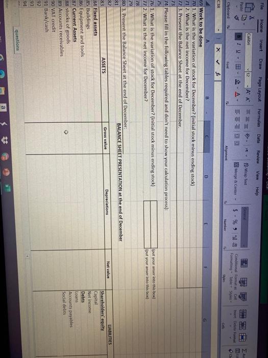 financial accounting - Excel Stack Maid that Formulas Data Review View Help