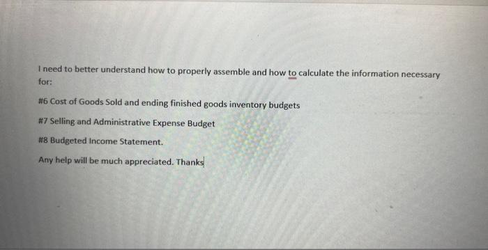 D57 Requirements for each finished component RM 1 RM 2 RM3 Direct