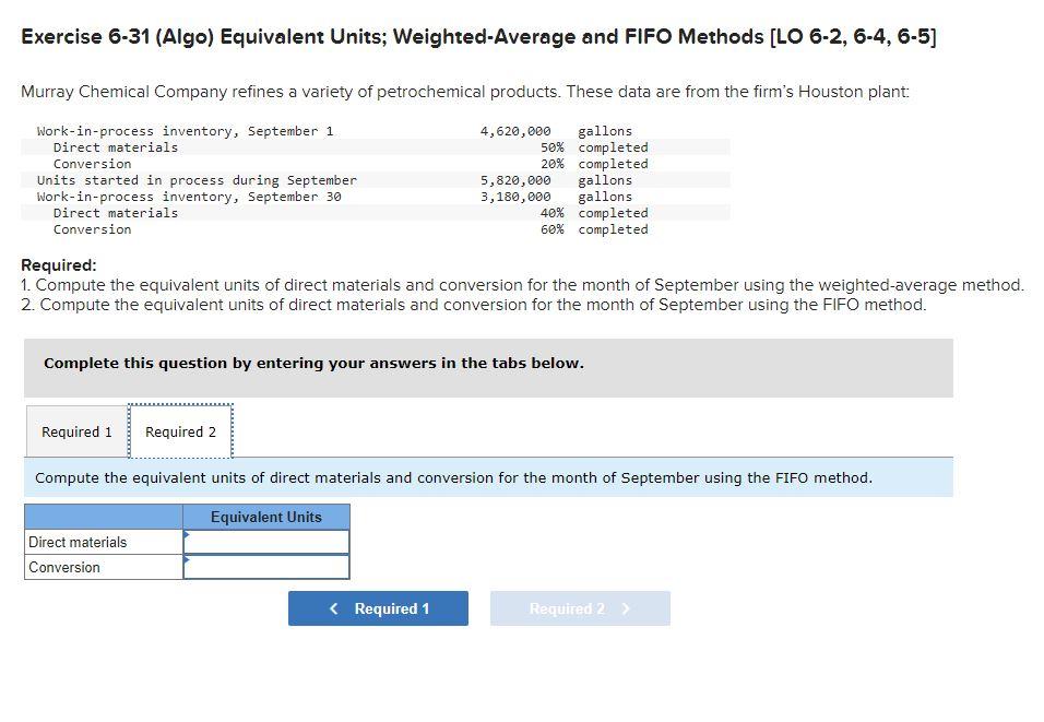 6-5] Murray Chemical Company refines a variety of petrochemical products. These data