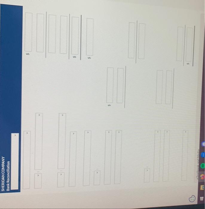 Cash account in the ledger of Sheridan Company. Balance September 1-$26,500 Cash