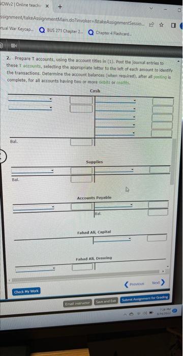 Mountain Top Realty, which completed the following transactions during the month: a.