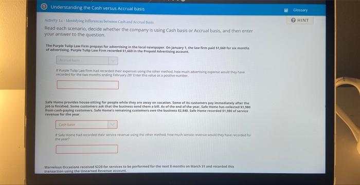 Understanding the Cash versus Accrual basis Activity Le-Identifying Differences between Cash and