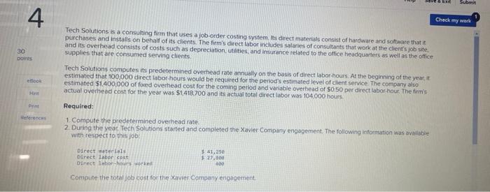 30 4 Doints eflook Hit Print References Tech Solutions is a consulting