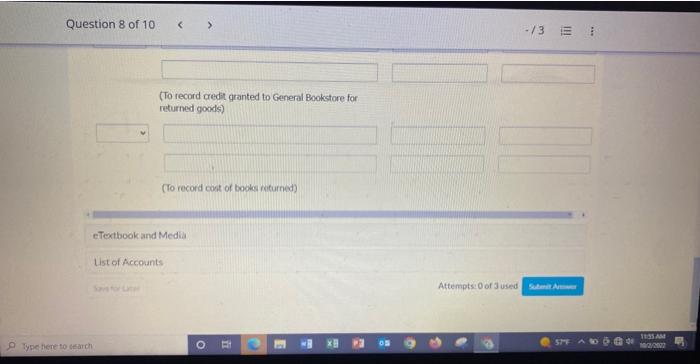 to Garfunkel Bookstore for $800. The cost of the merchandise sold was