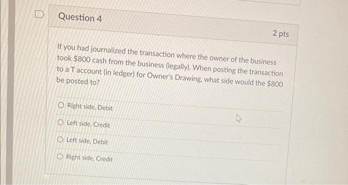 you paid the secretary in cash for $1,000. When posting the transaction