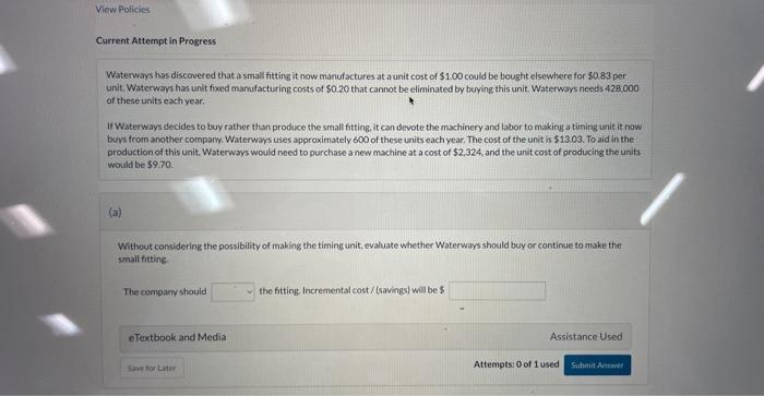View Policies Current Attempt in Progress Waterways has discovered that a small