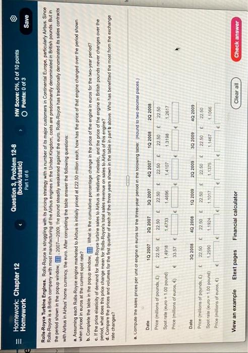 Homework: Chapter 12 Homework Question 3, Problem 12-8 (book/static) HW Score: 0%,