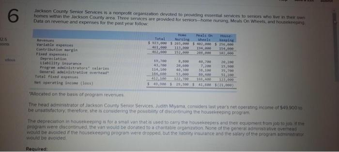 6 Jackson County Senior Services is a nonprofit organization devoted to providing