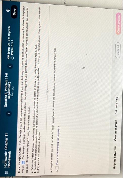 Homework: Chapter 11 Homework Question 6, Problem 11-6 (algorithmic) Part 1 of