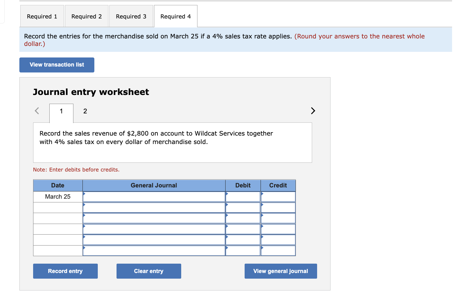 day. March 25 The company sold merchandise with a $2,300 cost for