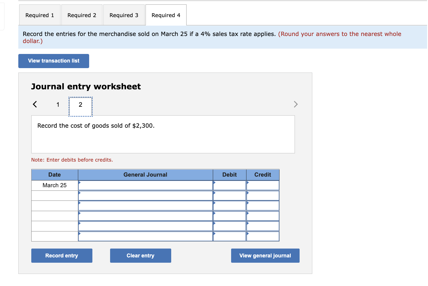 $2,800 on credit to Wildcat Services, invoice dated March 25. Required: 1.
