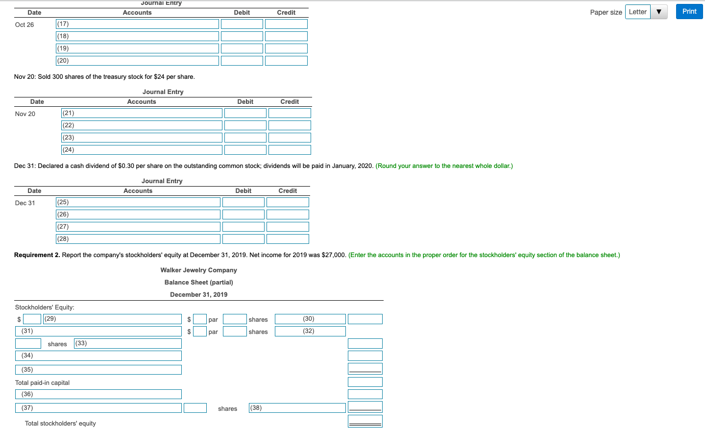 37,800 Stockholders' equity: $0.80 cumulative preferred stock, $15 par, 400 shares issued