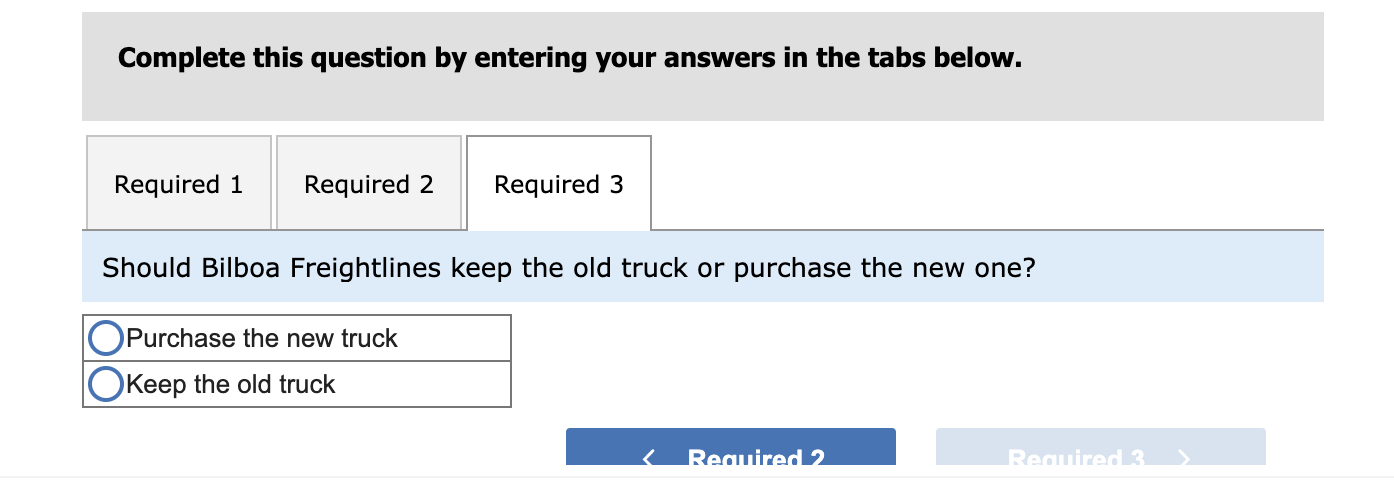 truck is worn out and must be either overhauled or replaced with