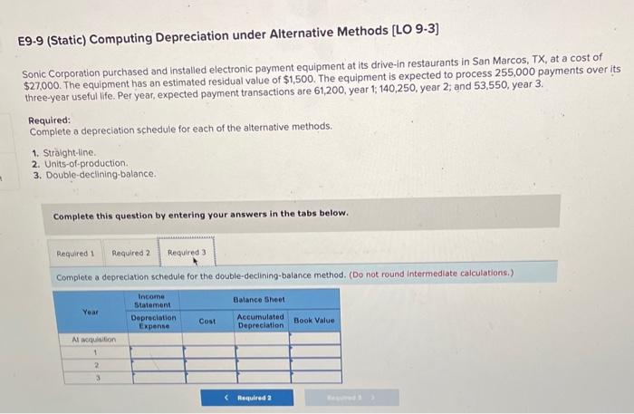TX, at a cost of $27,000. The equipment has an estimated residual