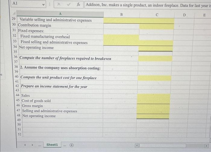income statements if the company used the variable costing approach vs. the