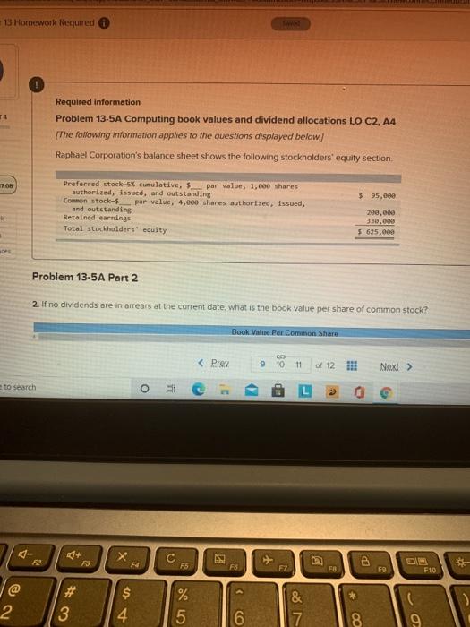 13 Homework Required: 4 17:08 Sevent Required information Problem 13-5A Computing book