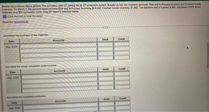 (on account, for $65 each) Direct materials purchased (on account) Conversion costs