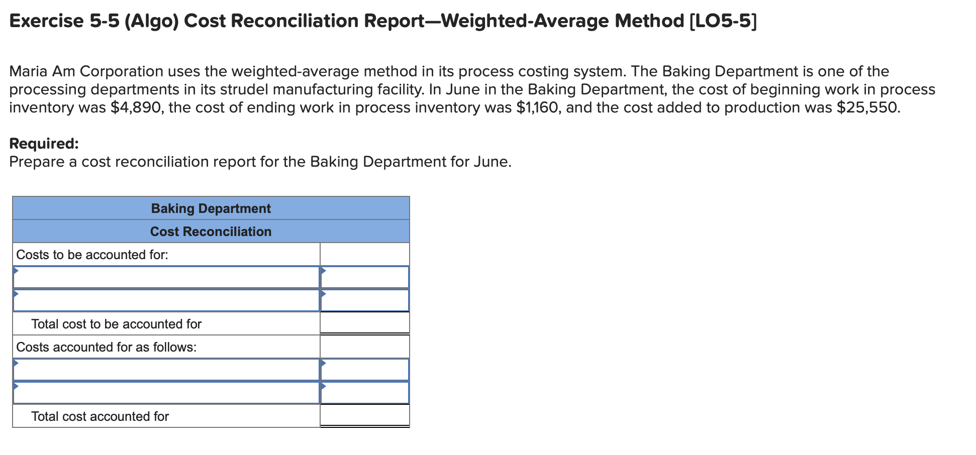 a recent period's activity in the Prep Department, the first processing department