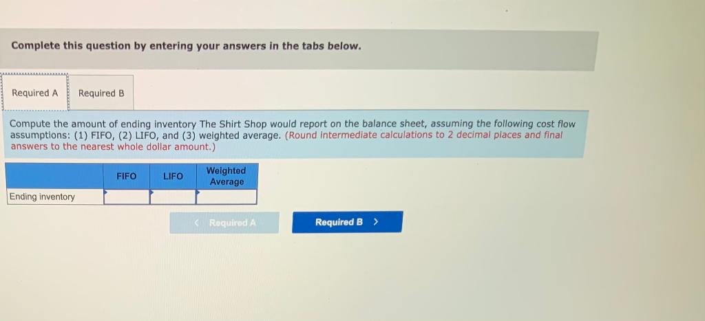 different inventory cost flow methods (specific identification, FIFO, LIFO, and weighted average)