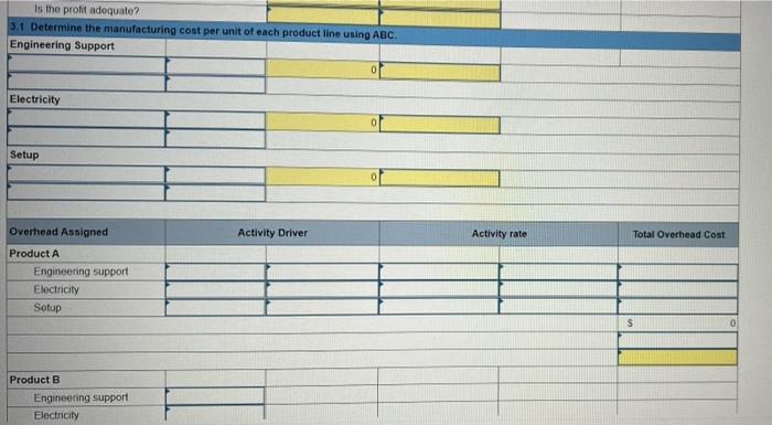 Volume Engineering modifications Number of customers Market price Product A $15 per