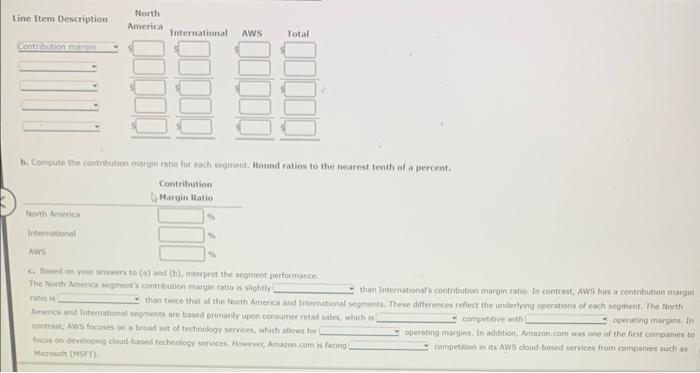 and Amazon Web Services (AWS). The North America and International segments primarily