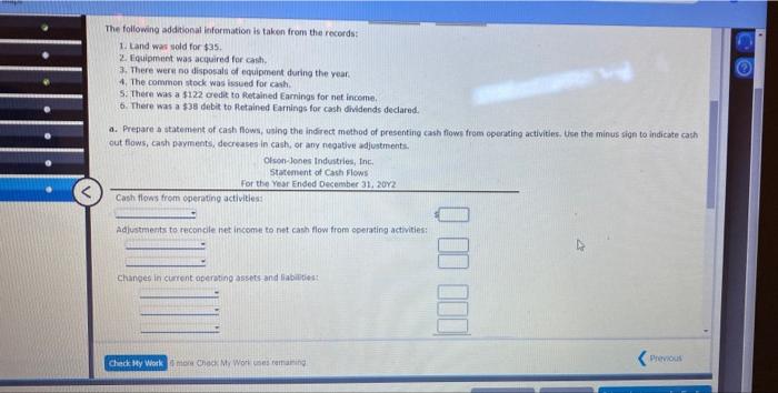 Industries Inc. for December 31, 2012 and 2011, is as follows: Assets