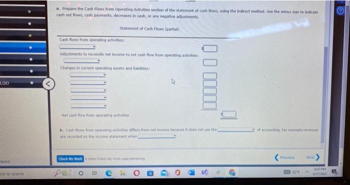 income statement for the current year was $73,600. Depreciation recorded on store