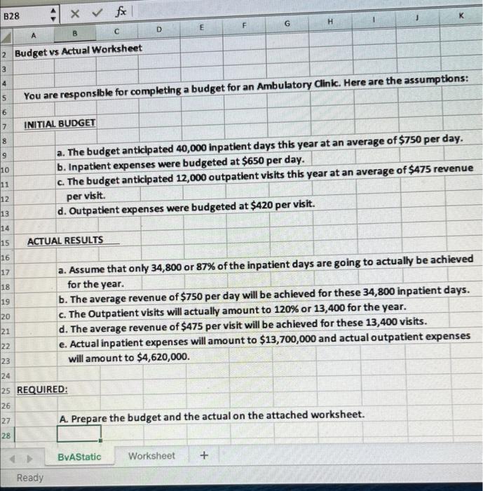 B28 xfx B C D E F G H 2 Budget vs