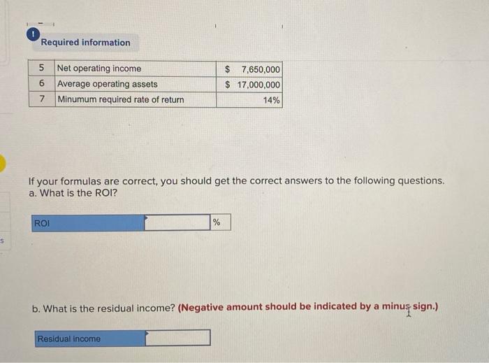 that contain question marks. Verify that your worksheet matches the Review Problem