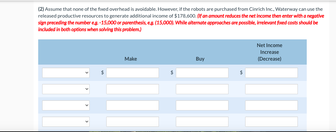 cost structure to manufacture 19,900 RecRobos is as follows: Cost Direct materials