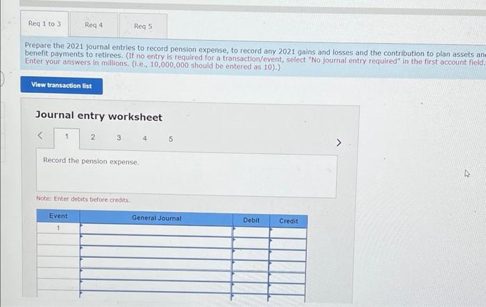 2021 (the end of Beale's fiscal year), the following pension-related data were