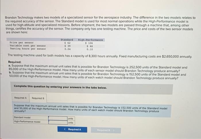 industry. The difference in the two models relates to the required accuracy