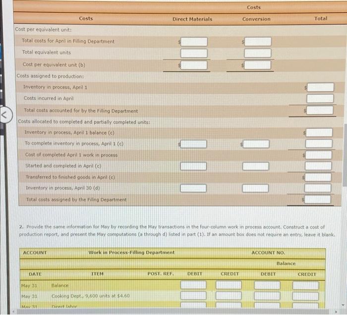 of processing soup, which requires the cooking and filling processes. Materials are