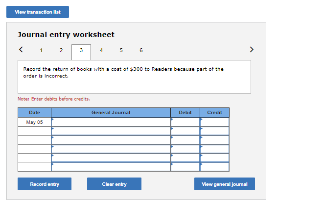 the following transactions during May. May 2 Purchases books on account from