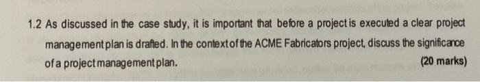 ACME Fabricators advised its staff that their new factory and offices out