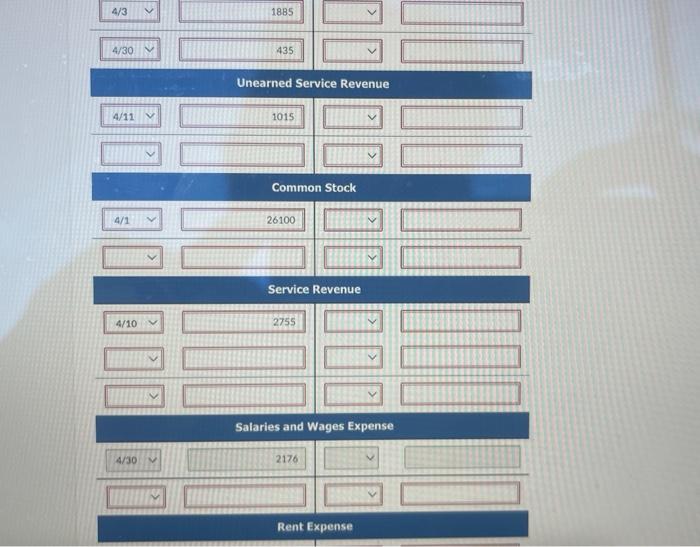 these events and transactions occurred: Apr. 1 Stockholders invested $26,100 cash in