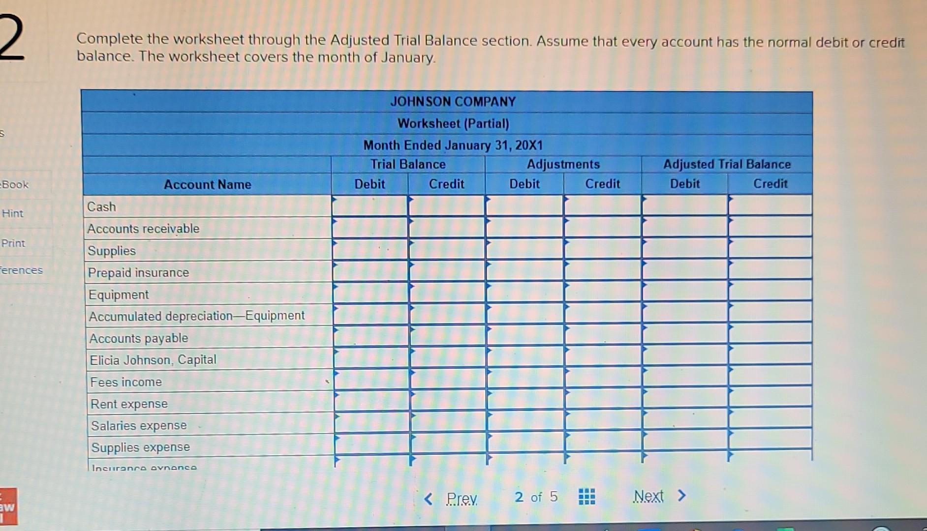 January 31, 20X1, the general ledger of Johnson Company showed the following